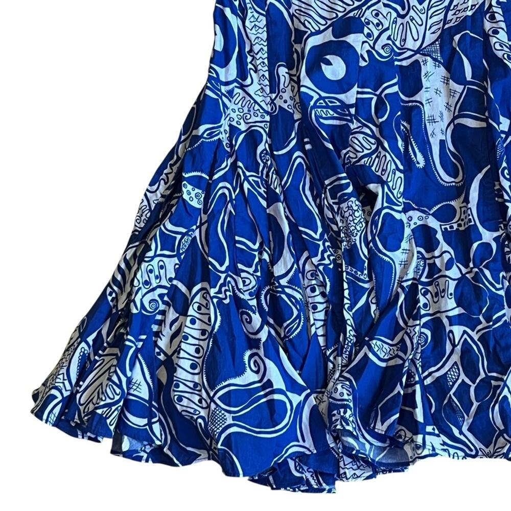 Rhode Women’s Sz M Blue Floral Print Mini Dress Emma Long Sleeve Mini - Picture 6 of 15